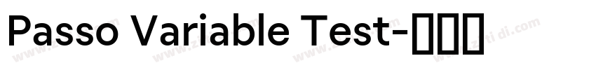 Passo Variable Test字体转换 Passo Variable Test字体转换